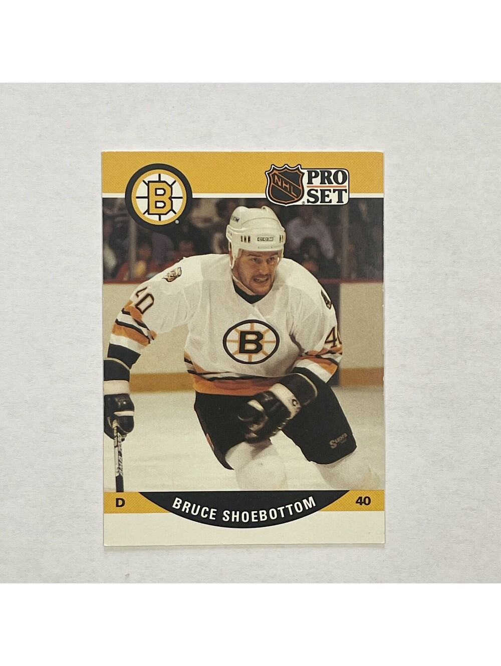 1990-91 NHL Pro Set #411 Bruce Shoebottom Boston Bruins Card